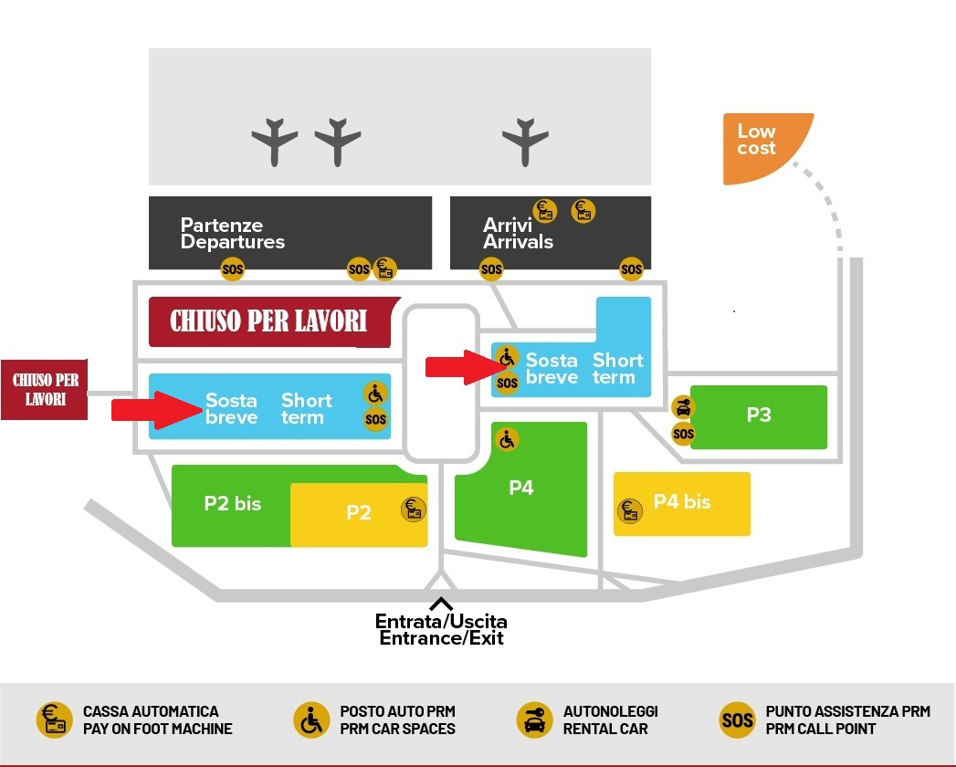 Verona airport parking Park Short Term map